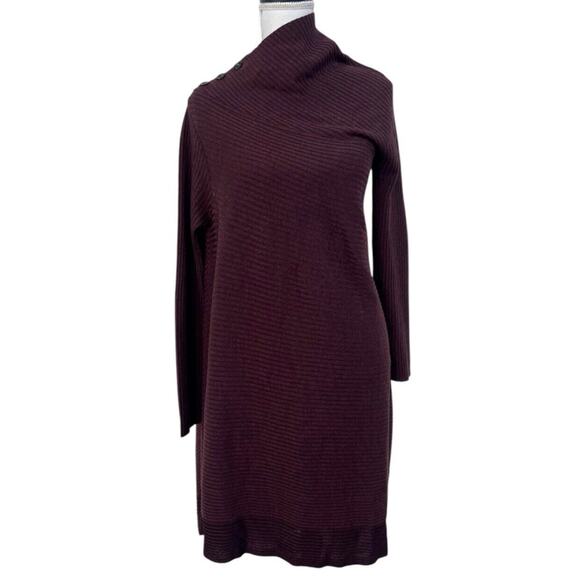 rag & bone Dresses & Skirts - Rag & Bone Reanna 100% Merino Wool Asymmetrical Sweater Dress Sz S Maroon *READ*